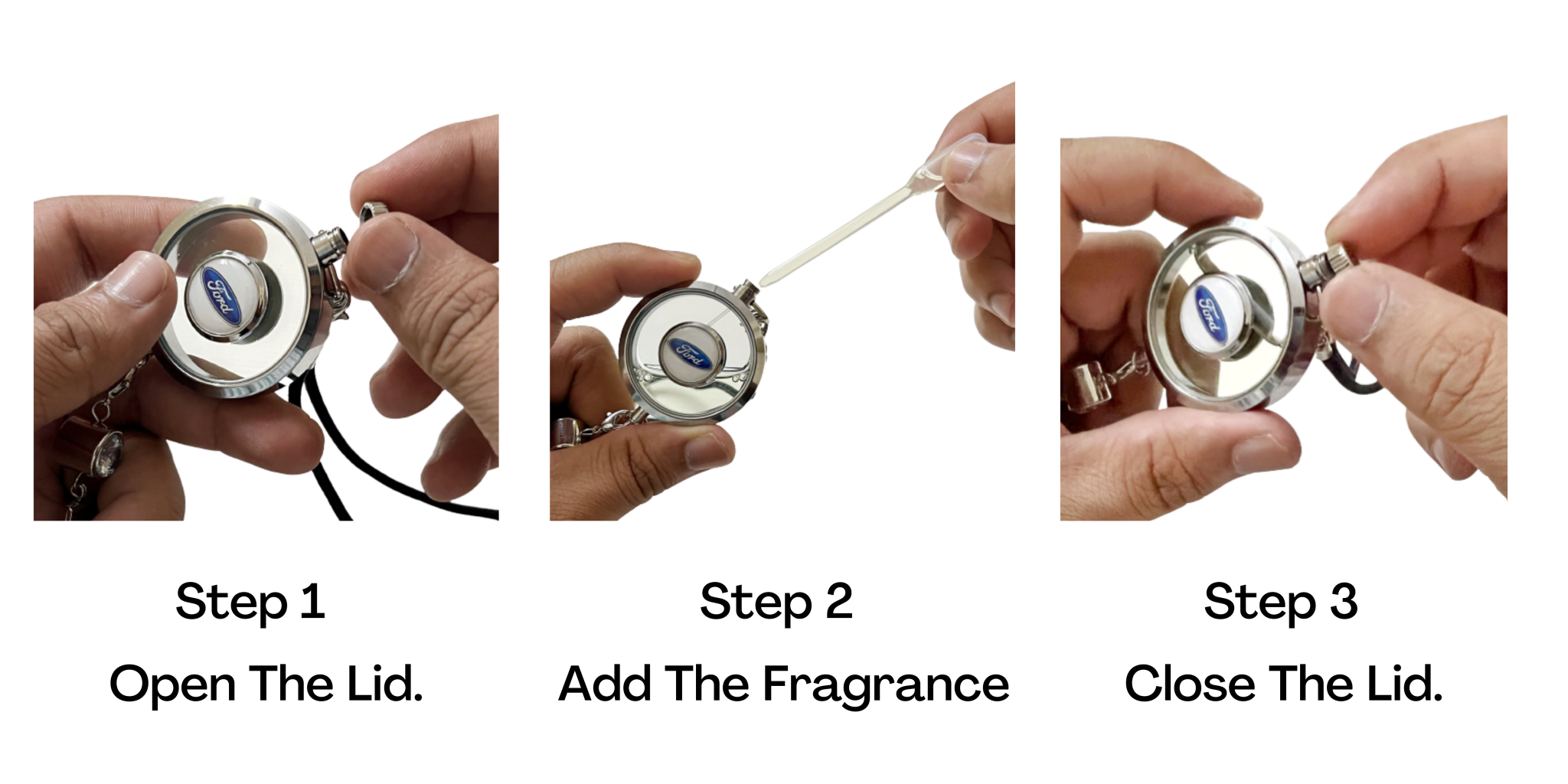 How to use BSKT car perfume — open fill close